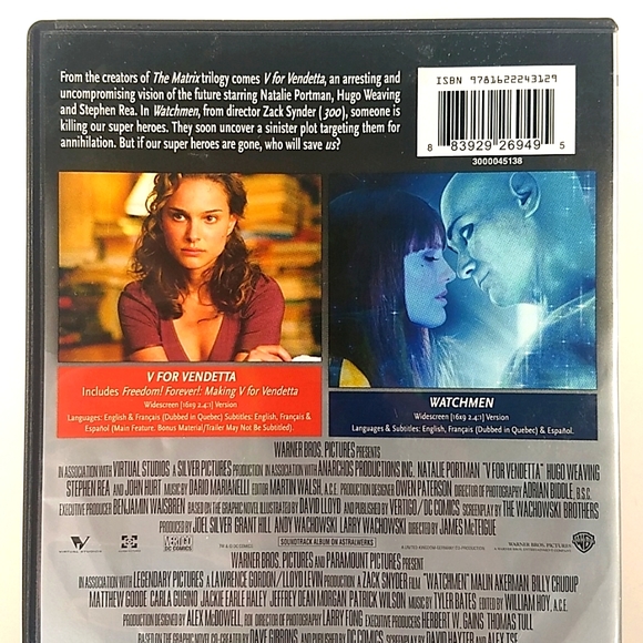 Double Feature DVD: V For Vendetta & Watchmen - Picture 5 of 13